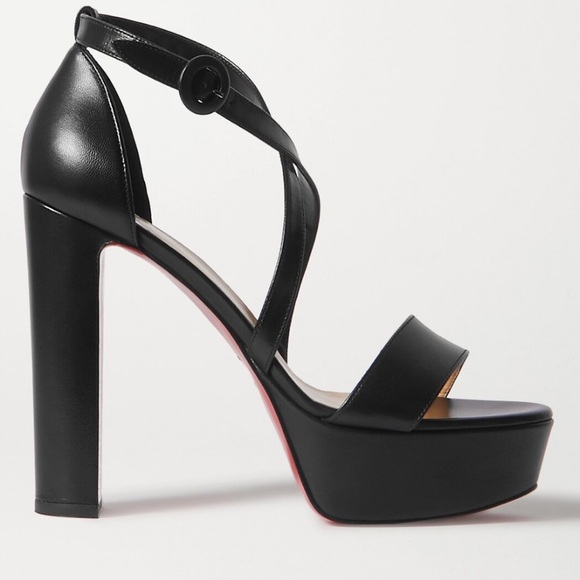 CHRISTIAN LOUBOUTIN Loubi Bee Alta 130 Black Sandals (EU 39.5) - Picture 3 of 9